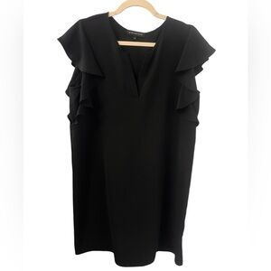 NWOT GibsonLook Black Ruffle Sleeves Dress in Size M